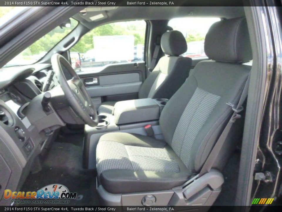 2014 Ford F150 STX SuperCrew 4x4 Tuxedo Black / Steel Grey Photo #10