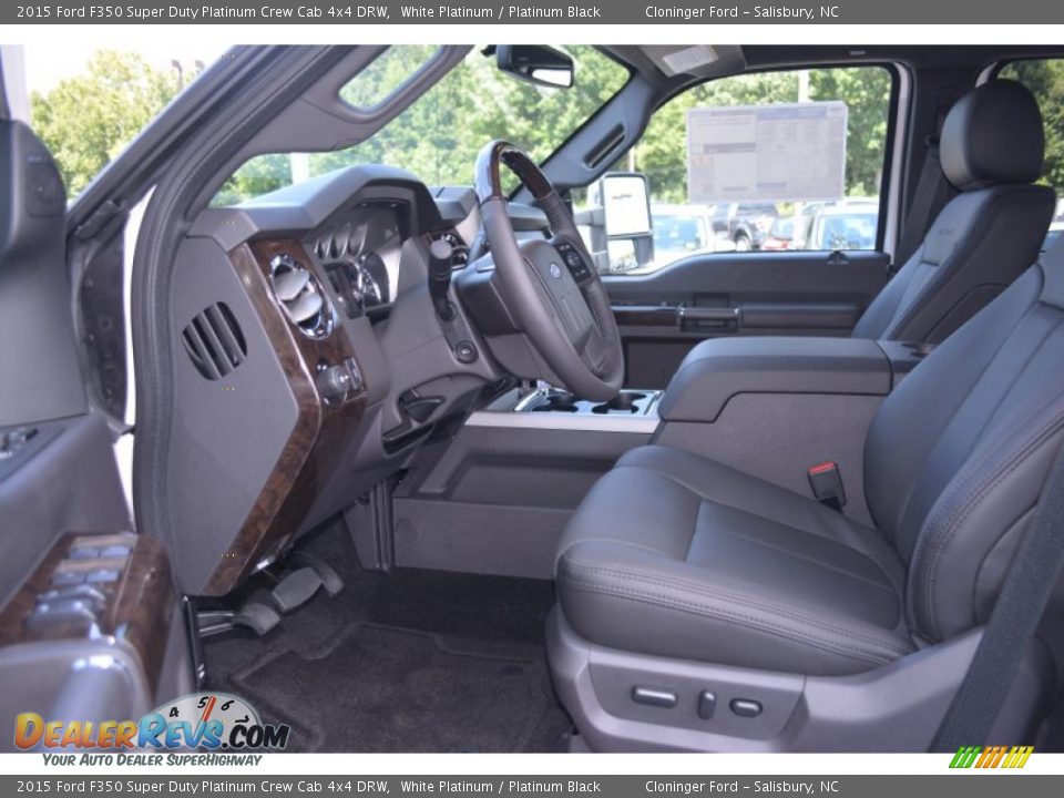 Front Seat of 2015 Ford F350 Super Duty Platinum Crew Cab 4x4 DRW Photo #6