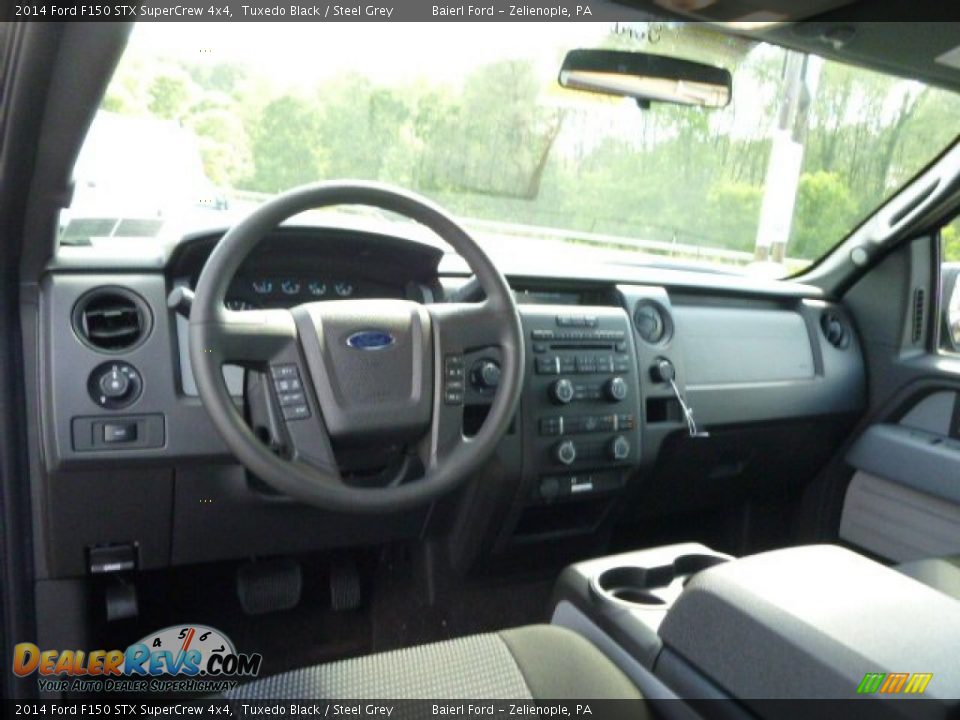 2014 Ford F150 STX SuperCrew 4x4 Tuxedo Black / Steel Grey Photo #14