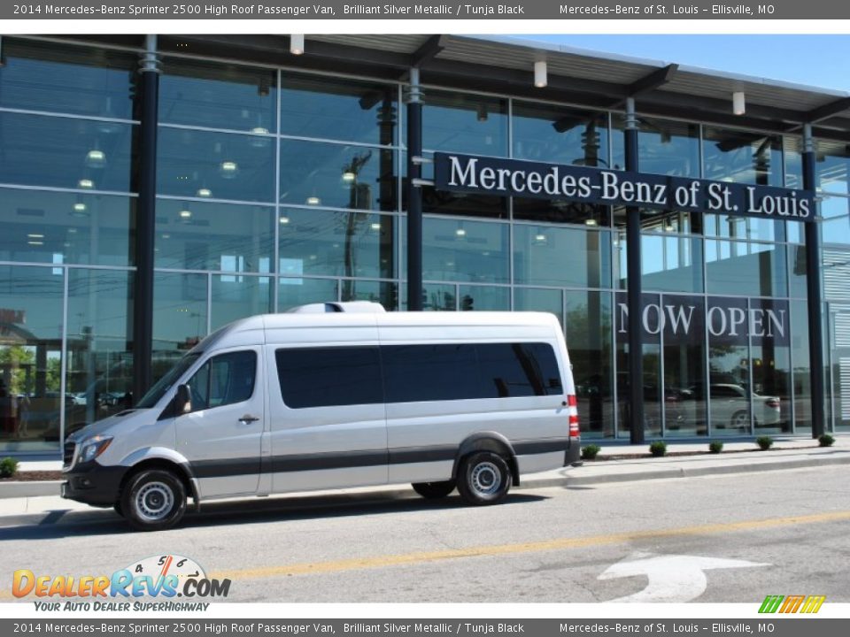 2014 Mercedes-Benz Sprinter 2500 High Roof Passenger Van Brilliant Silver Metallic / Tunja Black Photo #1