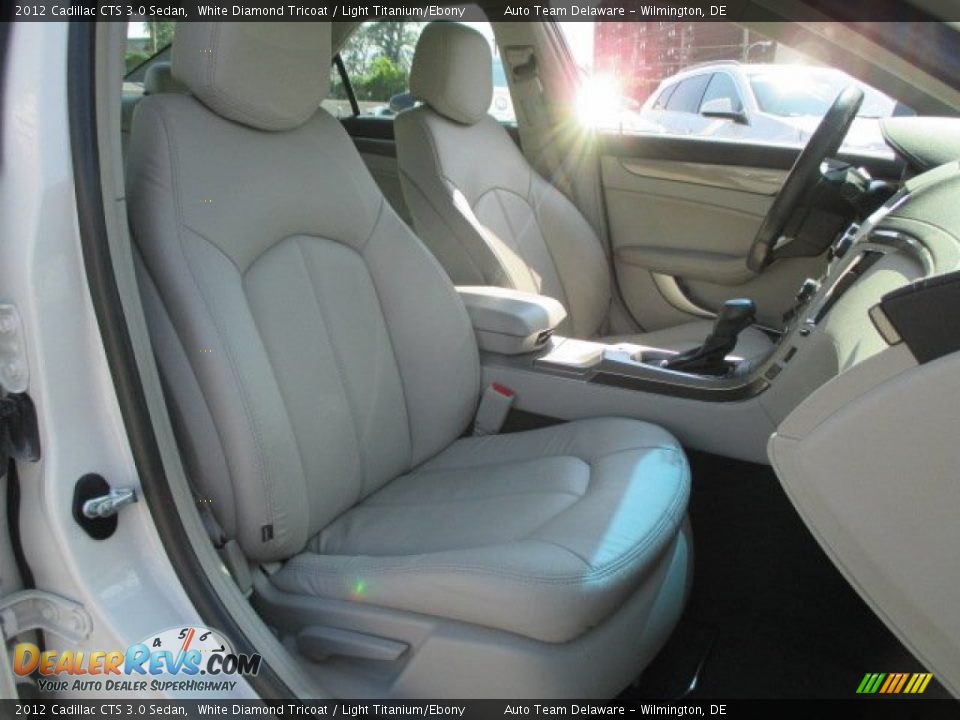 2012 Cadillac CTS 3.0 Sedan White Diamond Tricoat / Light Titanium/Ebony Photo #17