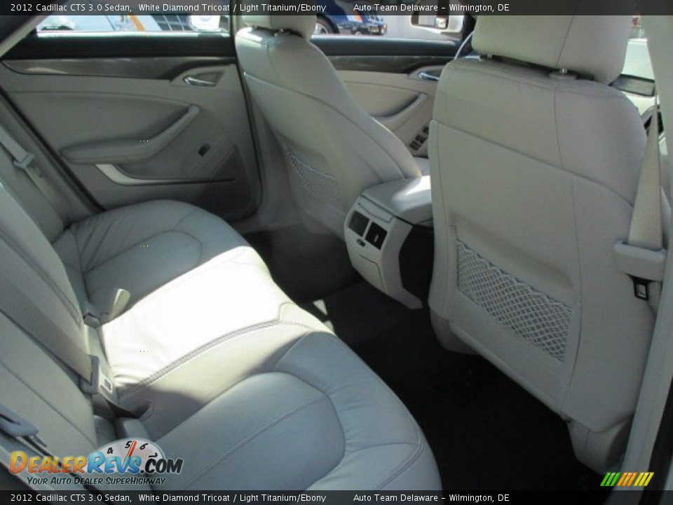 2012 Cadillac CTS 3.0 Sedan White Diamond Tricoat / Light Titanium/Ebony Photo #18