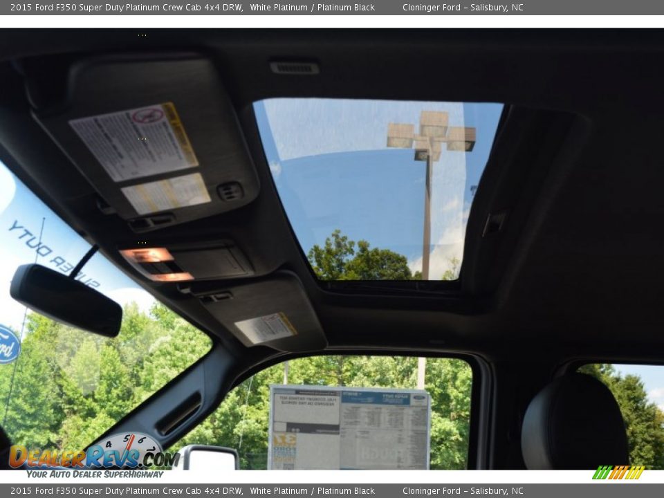 Sunroof of 2015 Ford F350 Super Duty Platinum Crew Cab 4x4 DRW Photo #17