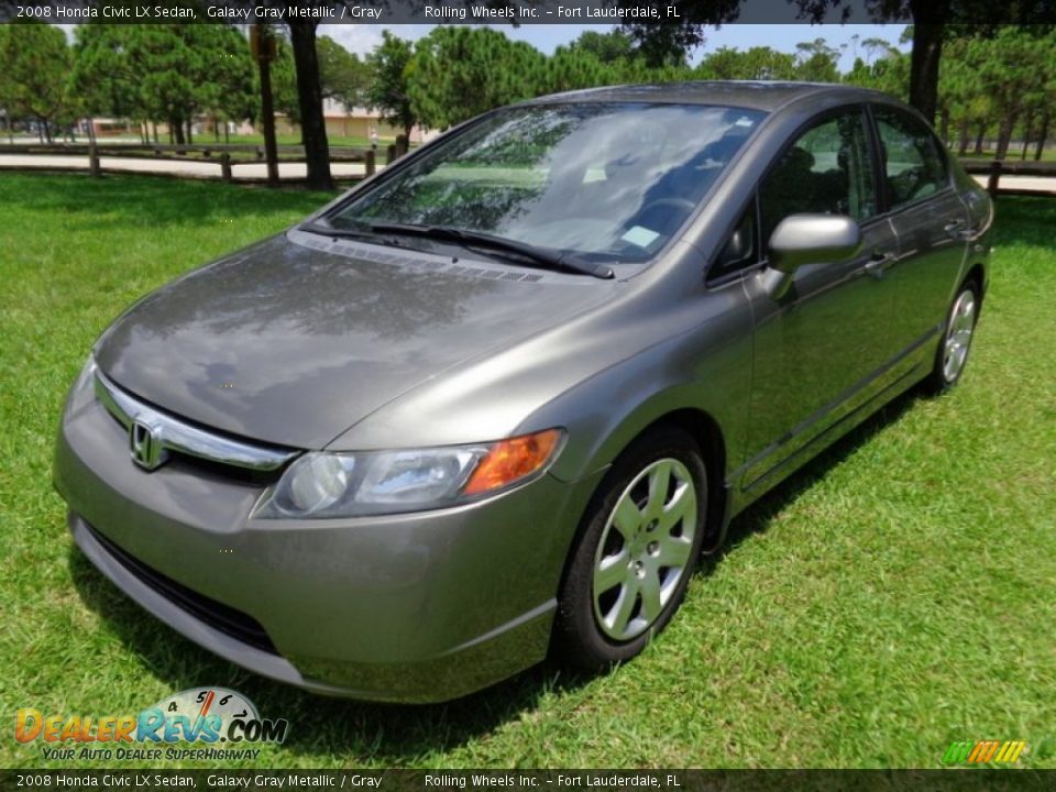 2008 Honda Civic LX Sedan Galaxy Gray Metallic / Gray Photo #1