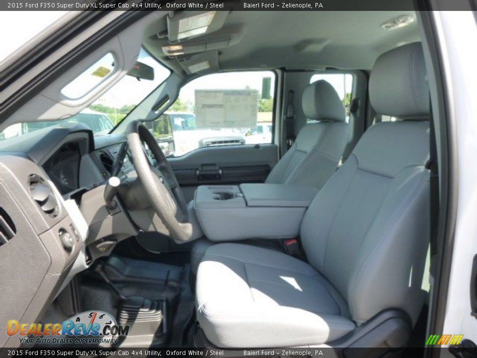 2015 Ford F350 Super Duty XL Super Cab 4x4 Utility Oxford White / Steel Photo #12