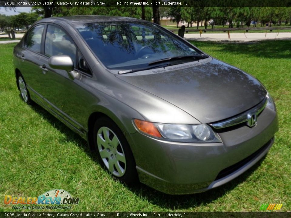 2008 Honda Civic LX Sedan Galaxy Gray Metallic / Gray Photo #34