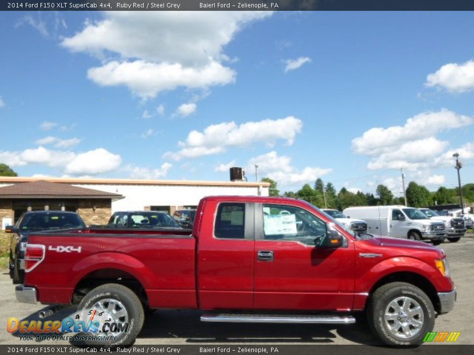 2014 Ford F150 XLT SuperCab 4x4 Ruby Red / Steel Grey Photo #1