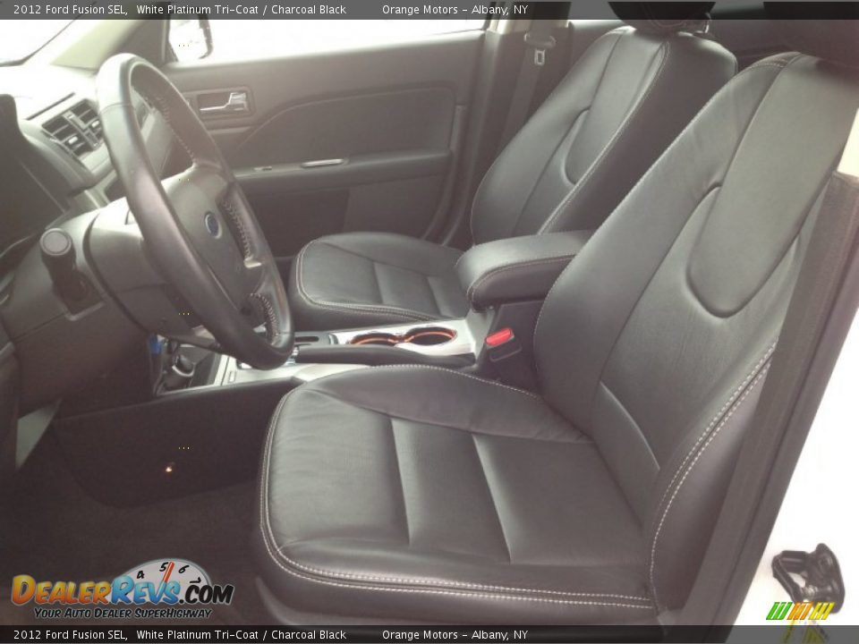 2012 Ford Fusion SEL White Platinum Tri-Coat / Charcoal Black Photo #6