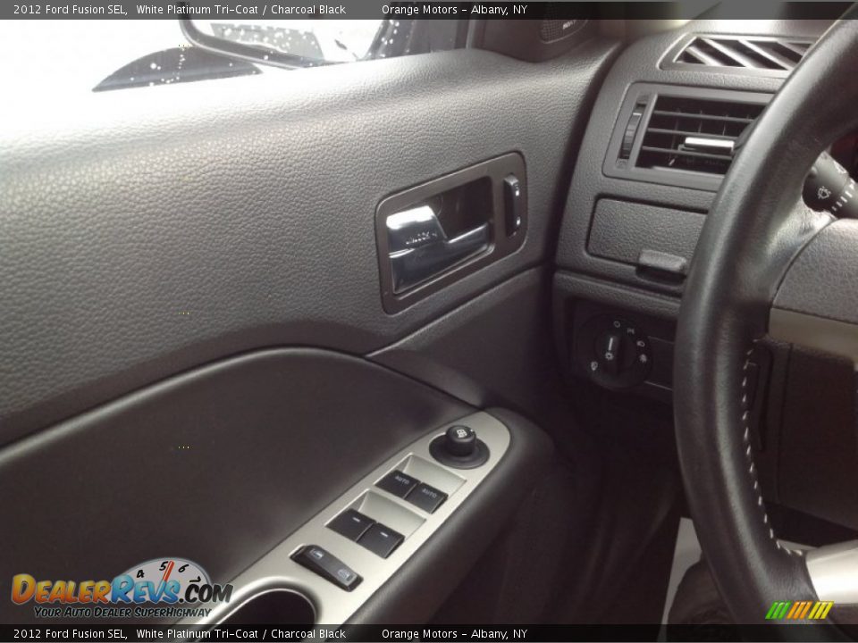 2012 Ford Fusion SEL White Platinum Tri-Coat / Charcoal Black Photo #11