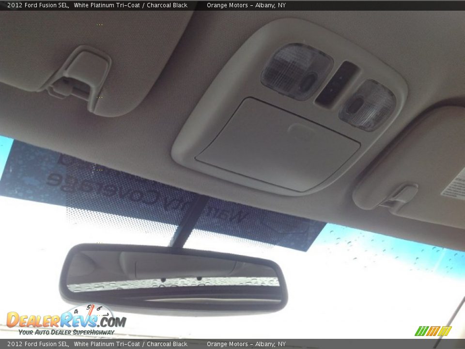 2012 Ford Fusion SEL White Platinum Tri-Coat / Charcoal Black Photo #12