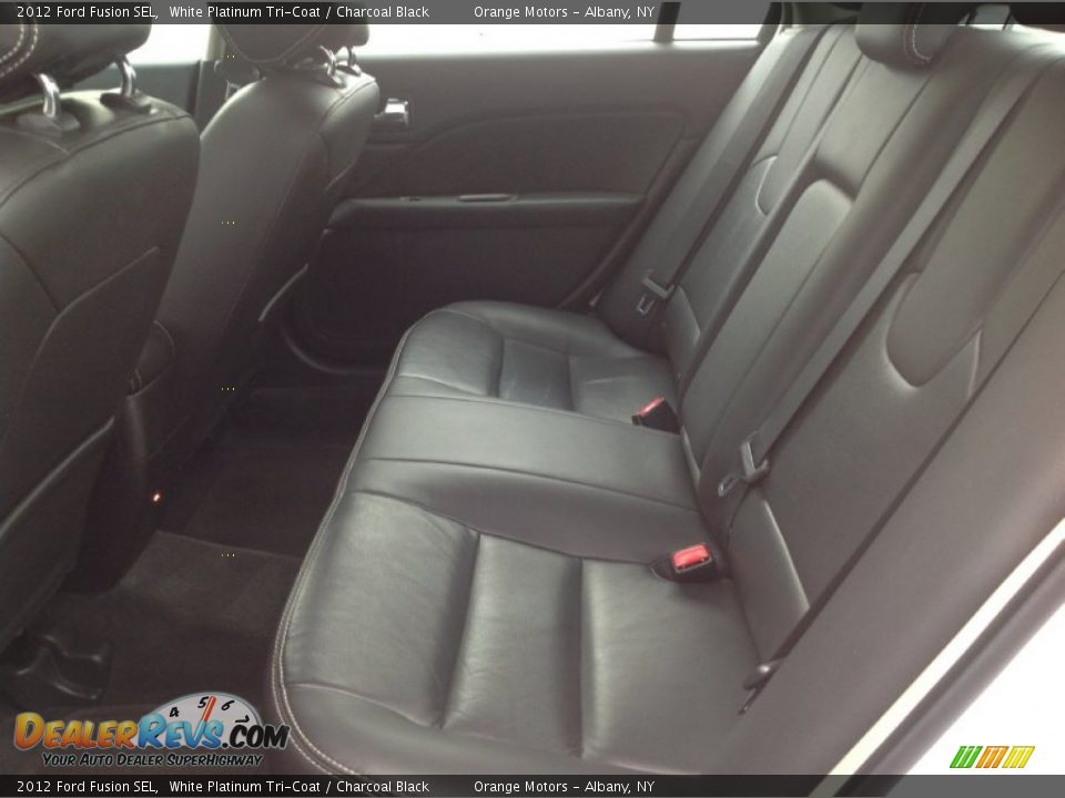 2012 Ford Fusion SEL White Platinum Tri-Coat / Charcoal Black Photo #13