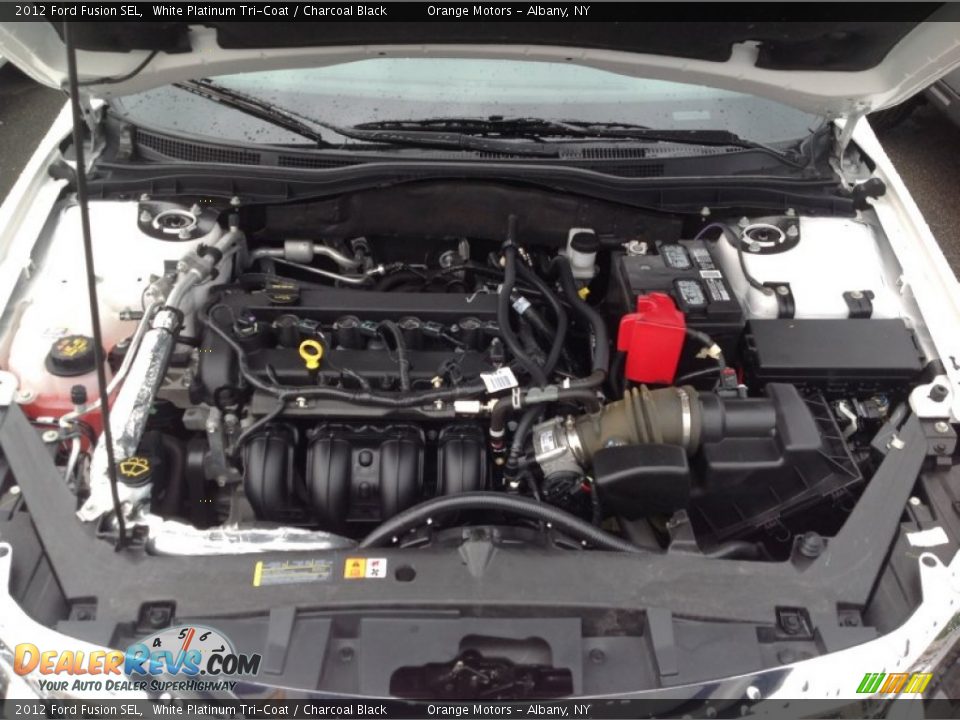 2012 Ford Fusion SEL White Platinum Tri-Coat / Charcoal Black Photo #16