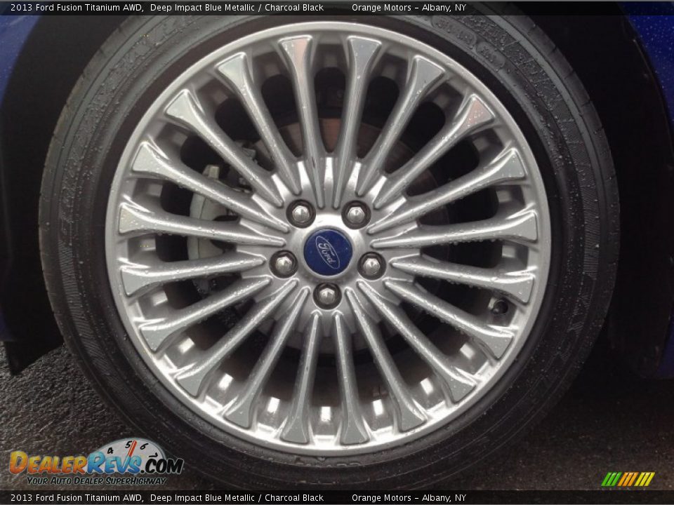 2013 Ford Fusion Titanium AWD Deep Impact Blue Metallic / Charcoal Black Photo #5