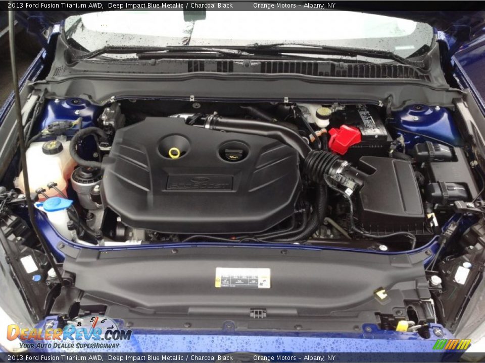 2013 Ford Fusion Titanium AWD Deep Impact Blue Metallic / Charcoal Black Photo #17