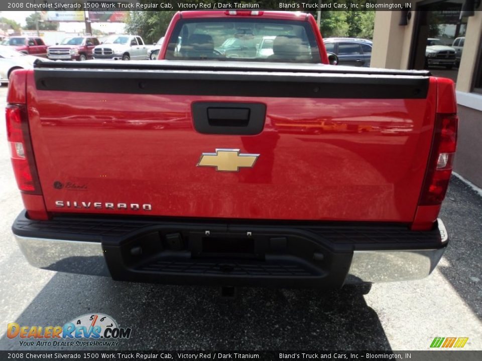 2008 Chevrolet Silverado 1500 Work Truck Regular Cab Victory Red / Dark Titanium Photo #19