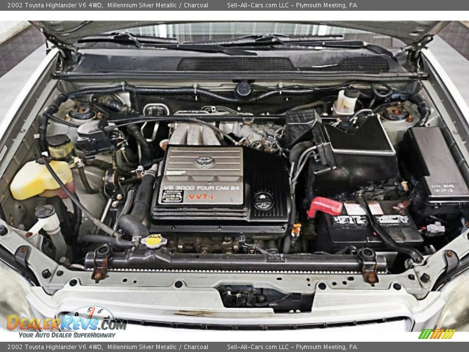 2002 Toyota Highlander V6 4WD Millennium Silver Metallic / Charcoal Photo #9
