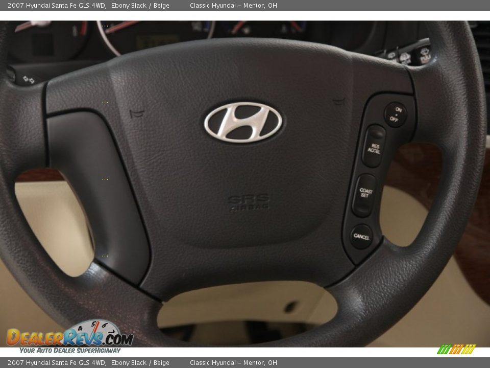 2007 Hyundai Santa Fe GLS 4WD Steering Wheel Photo #6