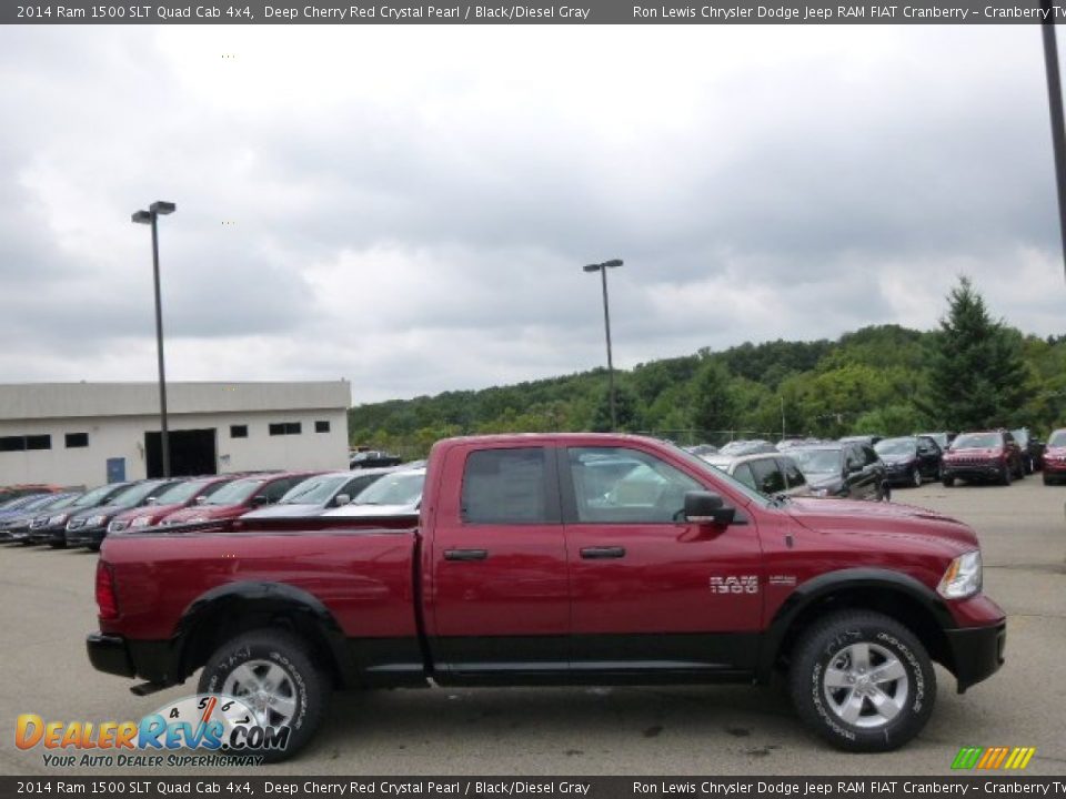 2014 Ram 1500 SLT Quad Cab 4x4 Deep Cherry Red Crystal Pearl / Black/Diesel Gray Photo #5