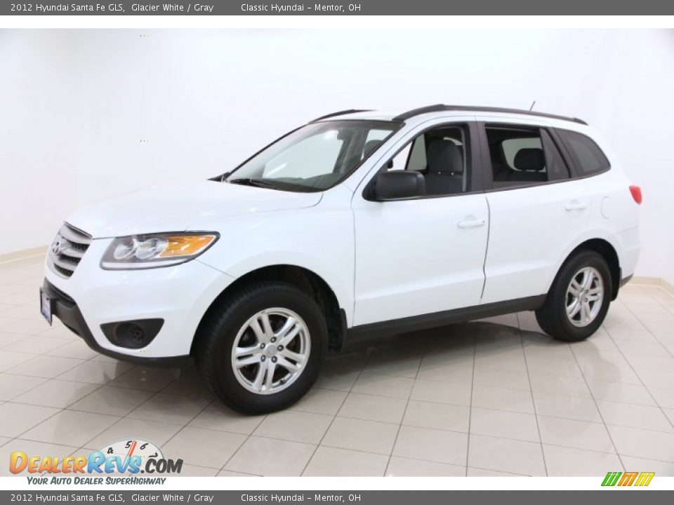 2012 Hyundai Santa Fe GLS Glacier White / Gray Photo #3