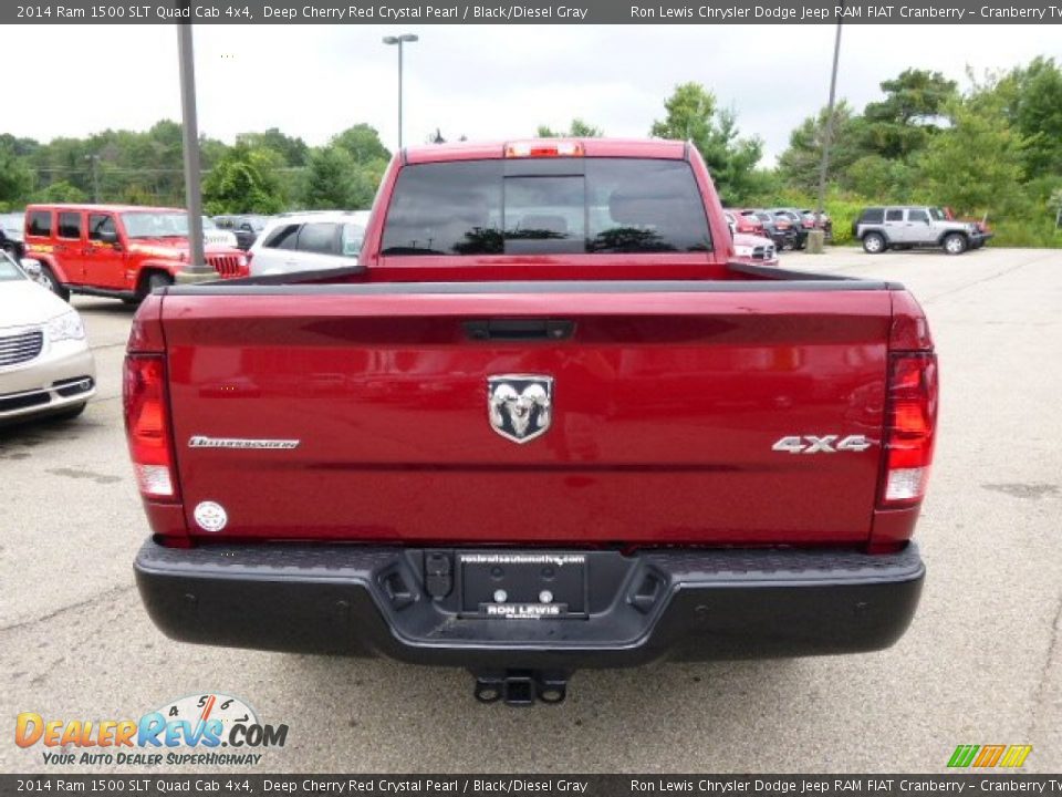 2014 Ram 1500 SLT Quad Cab 4x4 Deep Cherry Red Crystal Pearl / Black/Diesel Gray Photo #7