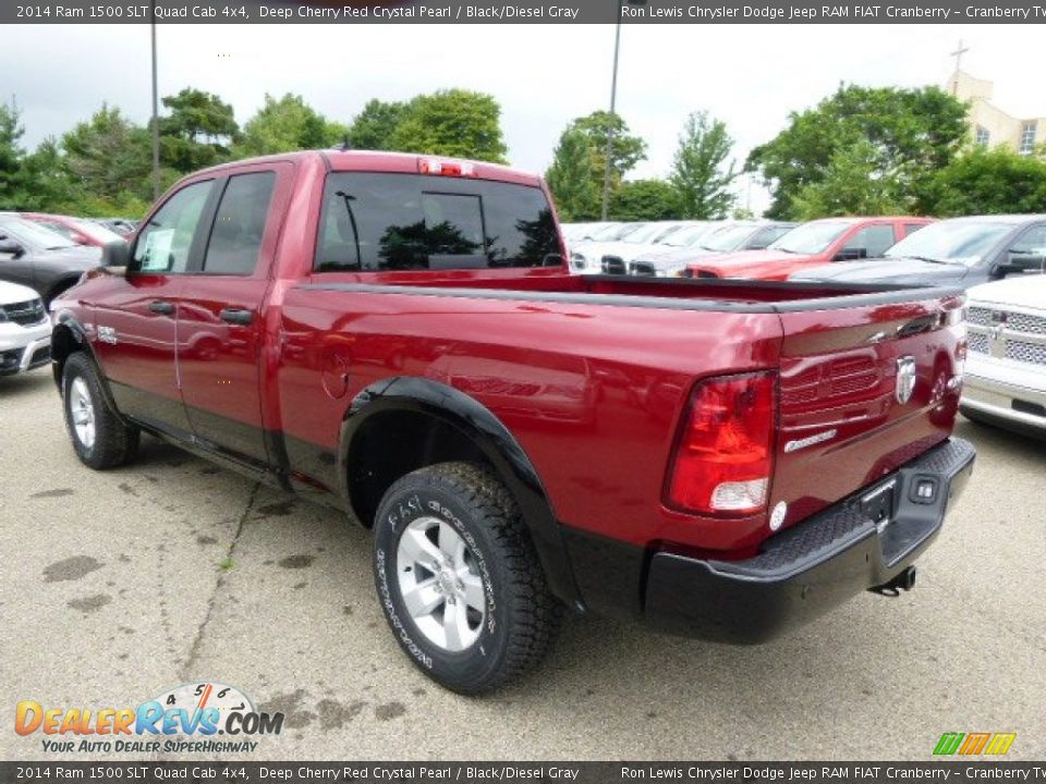 2014 Ram 1500 SLT Quad Cab 4x4 Deep Cherry Red Crystal Pearl / Black/Diesel Gray Photo #8