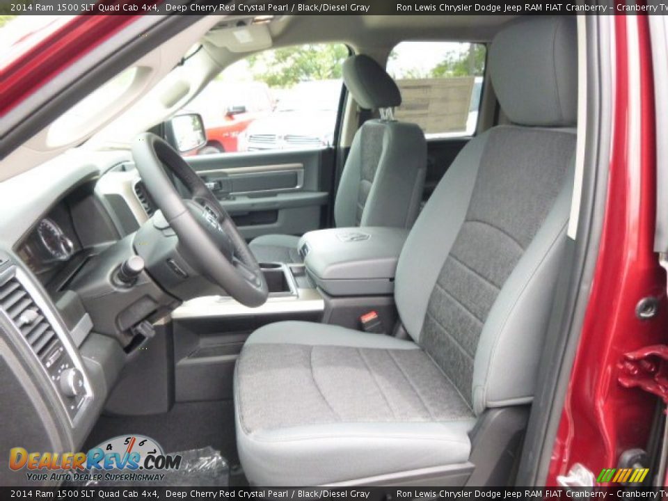 2014 Ram 1500 SLT Quad Cab 4x4 Deep Cherry Red Crystal Pearl / Black/Diesel Gray Photo #10