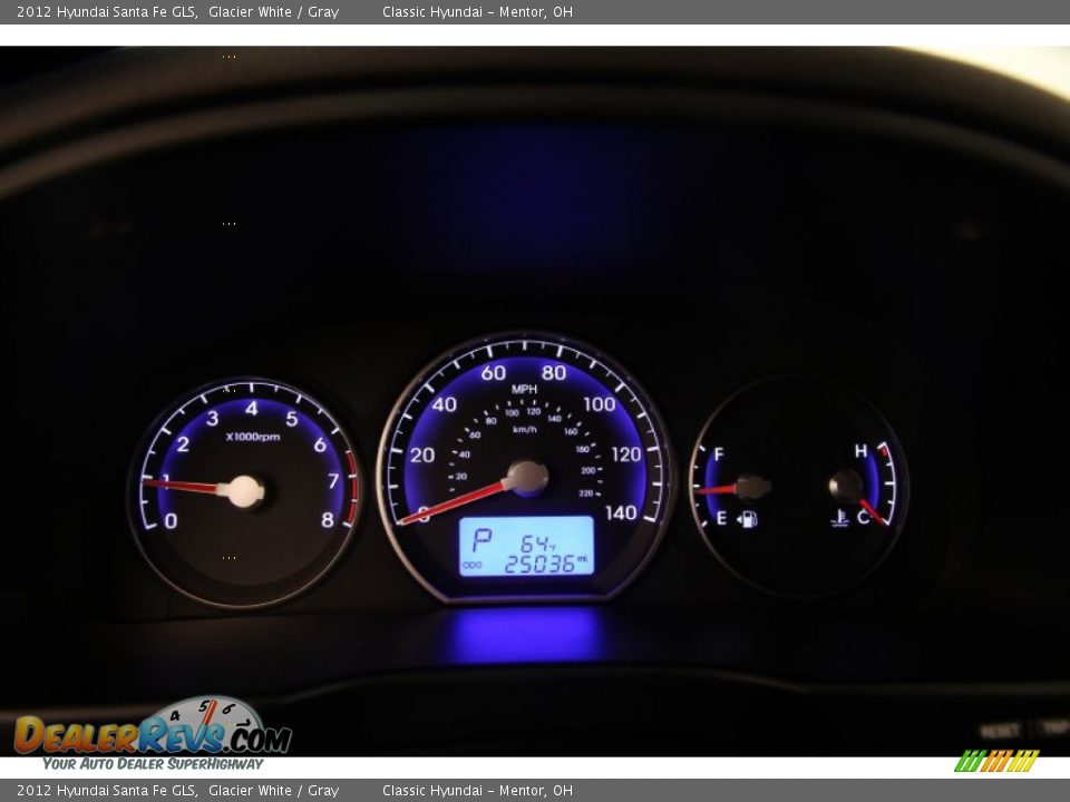 2012 Hyundai Santa Fe GLS Glacier White / Gray Photo #7