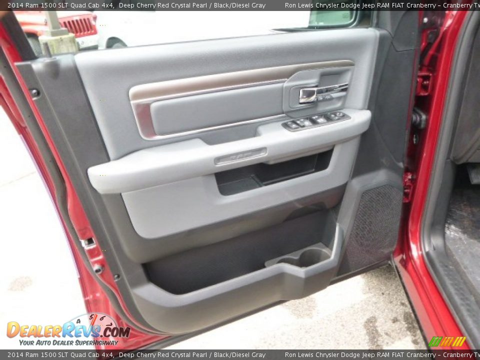 2014 Ram 1500 SLT Quad Cab 4x4 Deep Cherry Red Crystal Pearl / Black/Diesel Gray Photo #11