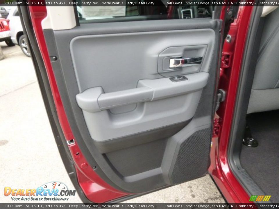 2014 Ram 1500 SLT Quad Cab 4x4 Deep Cherry Red Crystal Pearl / Black/Diesel Gray Photo #13