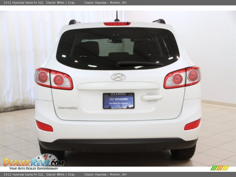 2012 Hyundai Santa Fe GLS Glacier White / Gray Photo #14