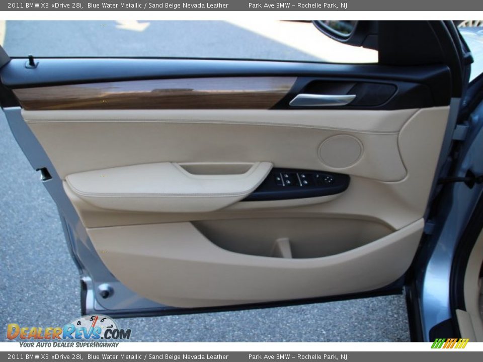 2011 BMW X3 xDrive 28i Blue Water Metallic / Sand Beige Nevada Leather Photo #8