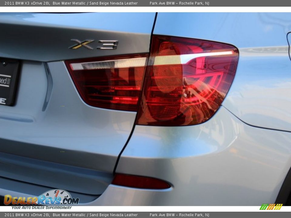 2011 BMW X3 xDrive 28i Blue Water Metallic / Sand Beige Nevada Leather Photo #21