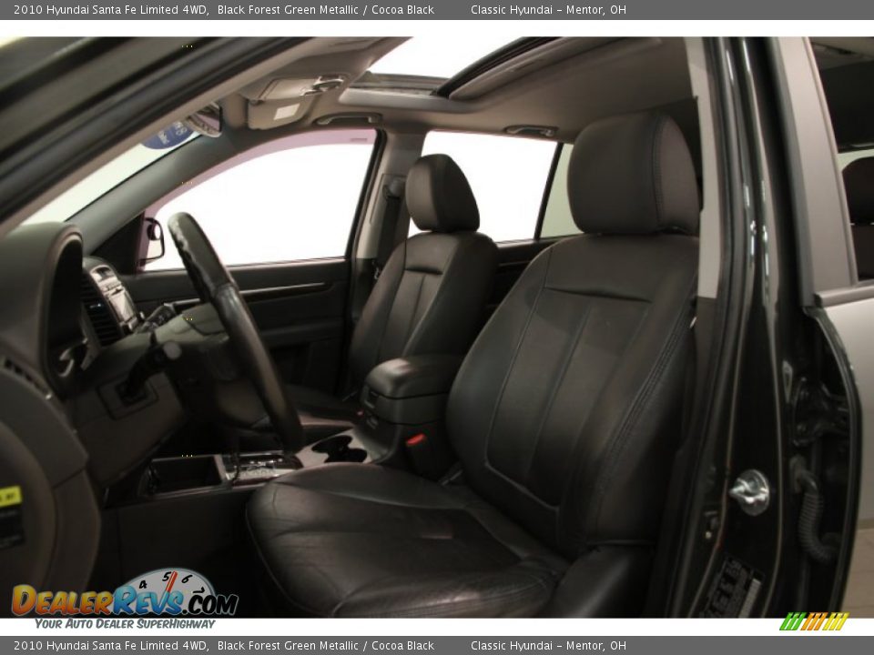 2010 Hyundai Santa Fe Limited 4WD Black Forest Green Metallic / Cocoa Black Photo #5