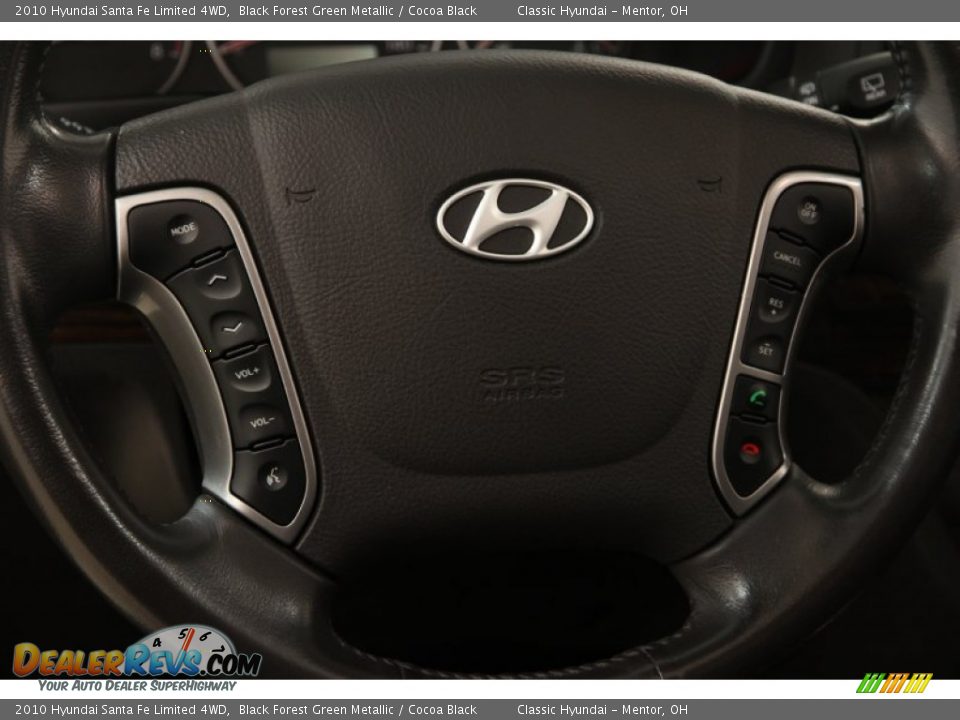 2010 Hyundai Santa Fe Limited 4WD Black Forest Green Metallic / Cocoa Black Photo #6