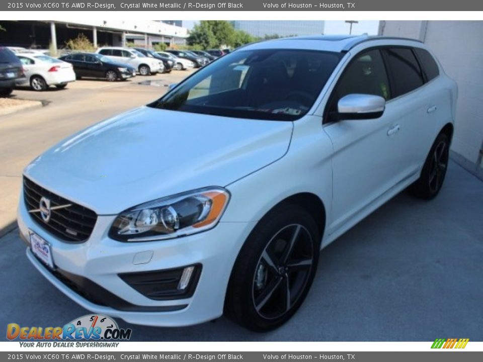 2015 Volvo XC60 T6 AWD R-Design Crystal White Metallic / R-Design Off Black Photo #3