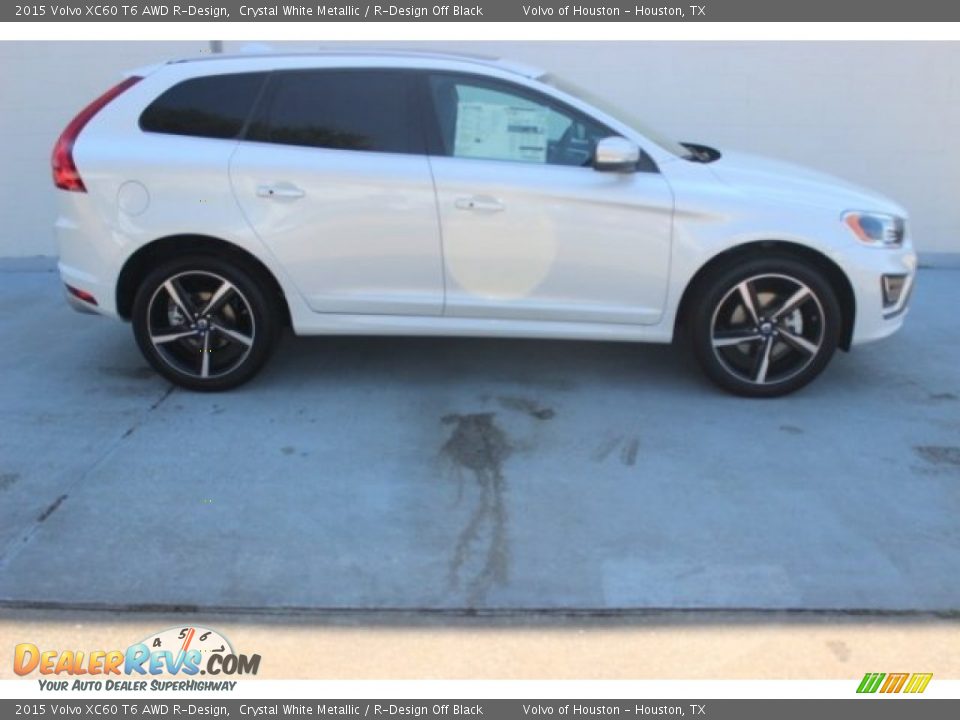2015 Volvo XC60 T6 AWD R-Design Crystal White Metallic / R-Design Off Black Photo #6