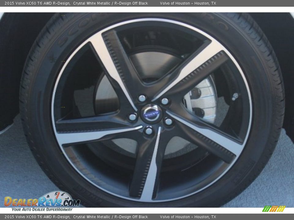 2015 Volvo XC60 T6 AWD R-Design Crystal White Metallic / R-Design Off Black Photo #7