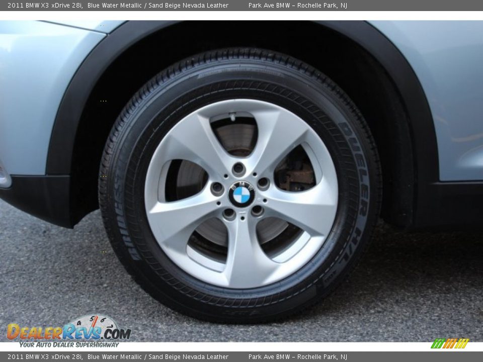 2011 BMW X3 xDrive 28i Blue Water Metallic / Sand Beige Nevada Leather Photo #30