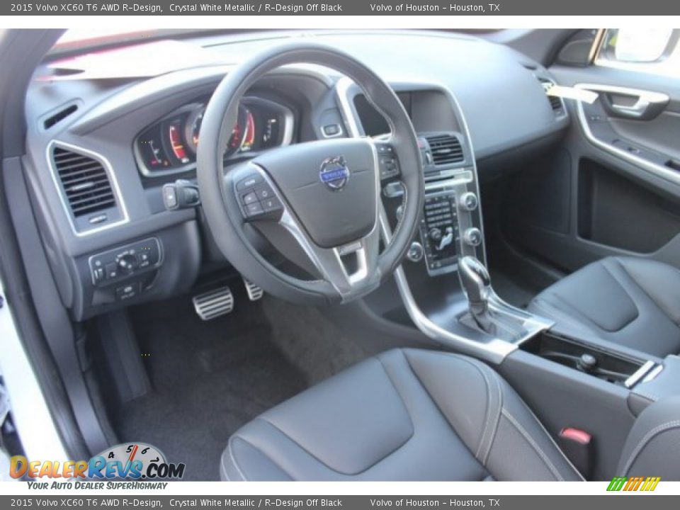 2015 Volvo XC60 T6 AWD R-Design Crystal White Metallic / R-Design Off Black Photo #9