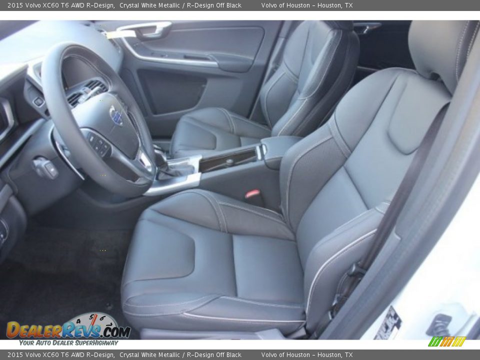 2015 Volvo XC60 T6 AWD R-Design Crystal White Metallic / R-Design Off Black Photo #10