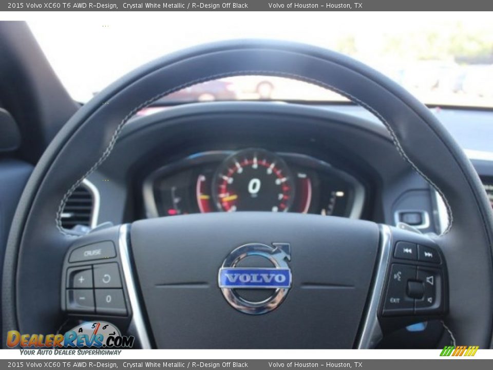 2015 Volvo XC60 T6 AWD R-Design Crystal White Metallic / R-Design Off Black Photo #21