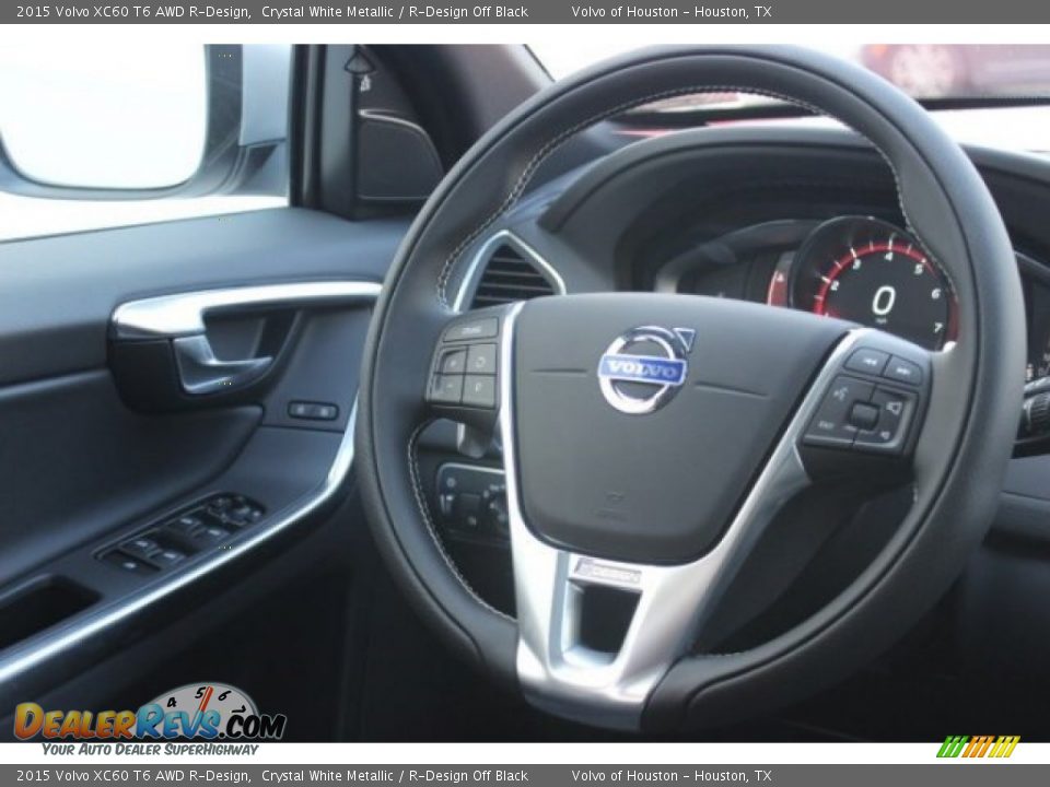 2015 Volvo XC60 T6 AWD R-Design Crystal White Metallic / R-Design Off Black Photo #28