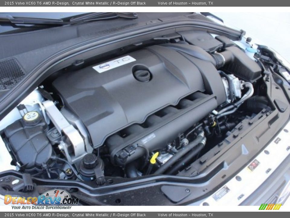 2015 Volvo XC60 T6 AWD R-Design Crystal White Metallic / R-Design Off Black Photo #31