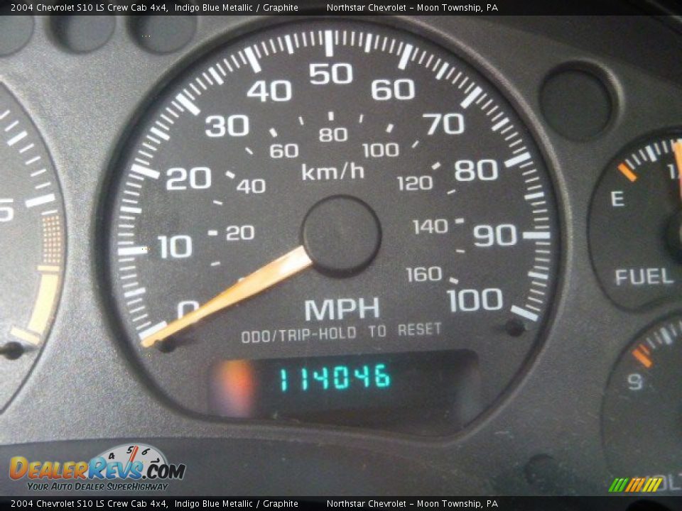 2004 Chevrolet S10 LS Crew Cab 4x4 Indigo Blue Metallic / Graphite Photo #14