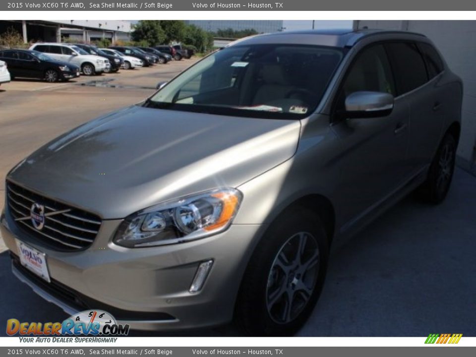 2015 Volvo XC60 T6 AWD Sea Shell Metallic / Soft Beige Photo #3