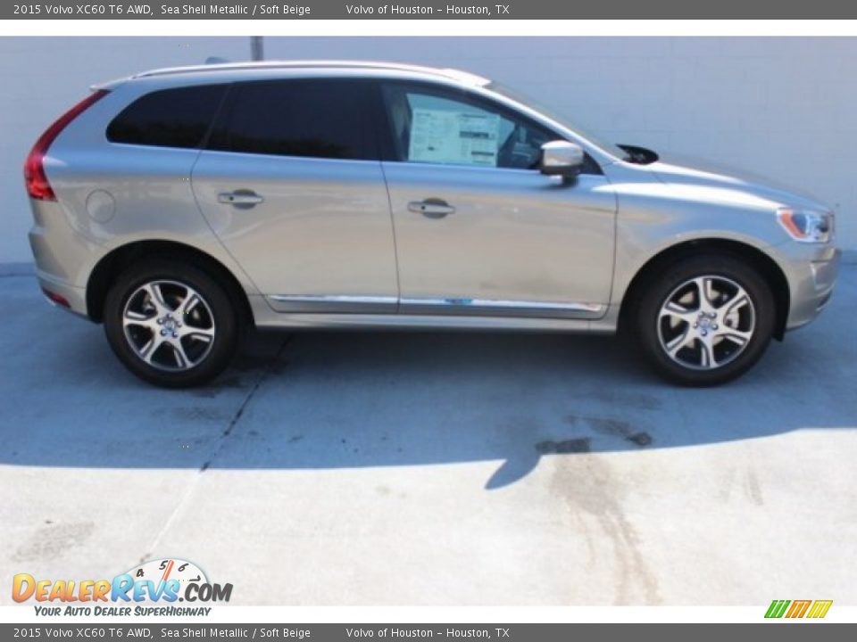 2015 Volvo XC60 T6 AWD Sea Shell Metallic / Soft Beige Photo #6