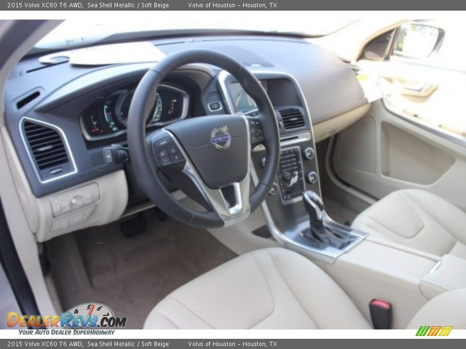 2015 Volvo XC60 T6 AWD Sea Shell Metallic / Soft Beige Photo #9
