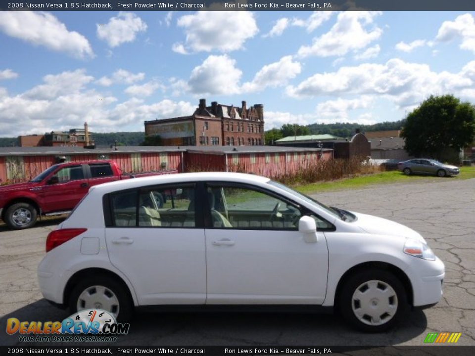 2008 Nissan Versa 1.8 S Hatchback Fresh Powder White / Charcoal Photo #1