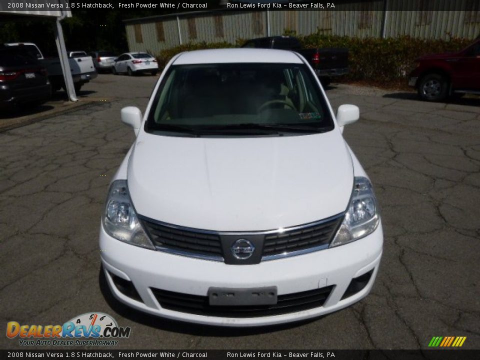 2008 Nissan Versa 1.8 S Hatchback Fresh Powder White / Charcoal Photo #3