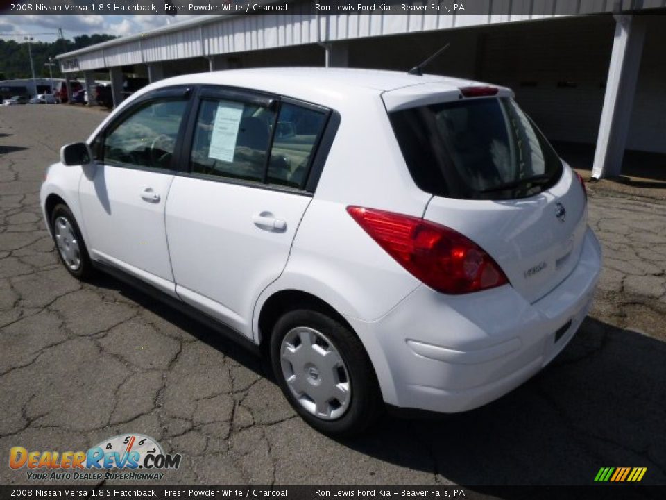 2008 Nissan Versa 1.8 S Hatchback Fresh Powder White / Charcoal Photo #6